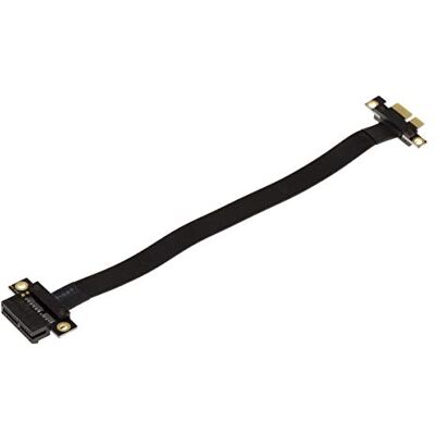 KALEA-INFORMATIQUE Riser-Erweiterungsmatte für PCI Express x1-Anschluss zu PCIe x1-Anschluss mit PCIe 3.0-kompatiblen, geschirmten, flexiblen Flachbandkabeln. Gesamtlänge 23cm KALEA-INFORMATIQUE Riser-Erweiterungsmatte für PCI Express x1-Anschluss zu PCIe x1-Anschluss mit PCIe 3.0-kompatiblen, geschirmten, flexiblen Flachbandkabeln. Gesamtlänge 23cm