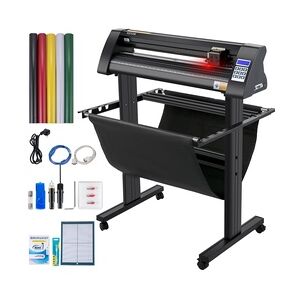 VEVOR Vinyl Schneideplotter Max. Papiereinzug 720 mm, Folienplotter Schneidkraft 500 g, Plotterschneider mit optisches Auge, Signmaster-Software, Schrittmotor, Plotter Halbautomatisch mit Ständer