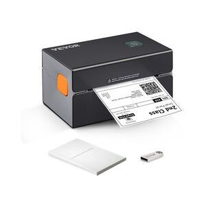 VEVOR Thermo-Etikettendrucker 175x109x94mm Edikettendruckgerät 300DPI Auflösung Labeldrucker  Versandetiketten Drucker Bluetooth/USB Automatische Etikettenerkennung Windows Mac OS Linux Chromebook