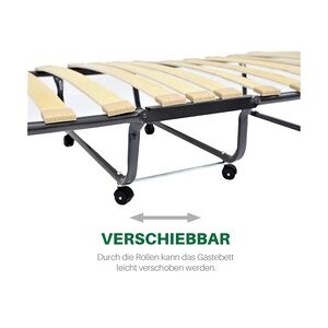 VERAFLEX s.r.l. Veraflex Como klappbares Gästebett 80 cm x 190 cm mit Lattenrost, Reisebett, Klappbett, Campingbett