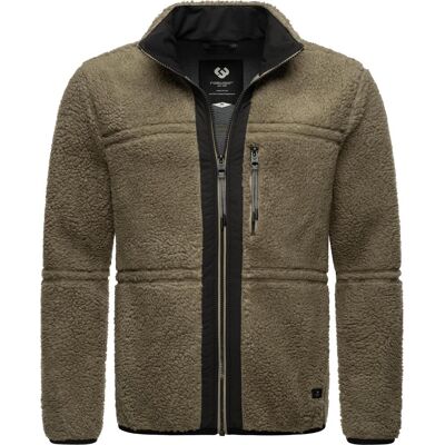 RAGWEAR Übergangsjacke aus Teddy-Fleece mit hohem Kragen "Noory" Mocca 4XL RAGWEAR Übergangsjacke aus Teddy-Fleece mit hohem Kragen "Noory" Mocca 4XL