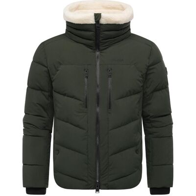 STONE HARBOUR Winter Steppjacke mit kuscheligem Kragen "Ansello XX" Dark Olive S STONE HARBOUR Winter Steppjacke mit kuscheligem Kragen "Ansello XX" Dark Olive S