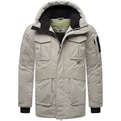 STONE HARBOUR Winterjacke mit magnetischer Abdeckleiste "Edriik XX" Silver Grey L STONE HARBOUR Winterjacke mit magnetischer Abdeckleiste "Edriik XX" Silver Grey L