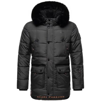 STONE HARBOUR Winter Steppjacke mit abnehmbarer Kapuze "Mironoo" Anthracite S STONE HARBOUR Winter Steppjacke mit abnehmbarer Kapuze "Mironoo" Anthracite S