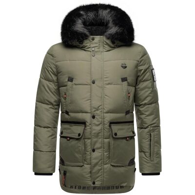 STONE HARBOUR Winter Steppjacke mit abnehmbarer Kapuze "Mironoo" Dusty Olive L STONE HARBOUR Winter Steppjacke mit abnehmbarer Kapuze "Mironoo" Dusty Olive L