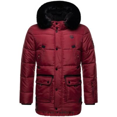 STONE HARBOUR Winter Steppjacke mit abnehmbarer Kapuze "Mironoo" Granit Red L STONE HARBOUR Winter Steppjacke mit abnehmbarer Kapuze "Mironoo" Granit Red L