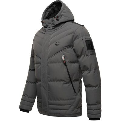 STONE HARBOUR Winter Steppjacke mit abnehmbarer Kunstfell-Kapuze "Romaan" Anthracite XL STONE HARBOUR Winter Steppjacke mit abnehmbarer Kunstfell-Kapuze "Romaan" Anthracite XL