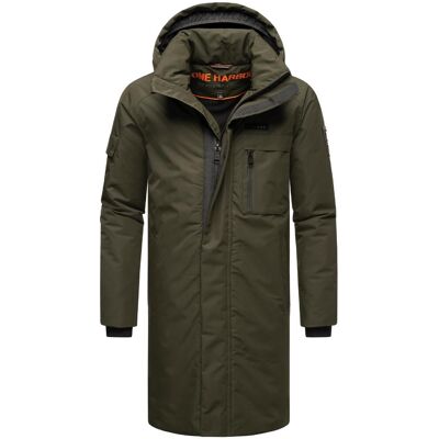 STONE HARBOUR Warmer Herren Wintermantel mit Kapuze "Xandroo XX" Olive L STONE HARBOUR Warmer Herren Wintermantel mit Kapuze "Xandroo XX" Olive L