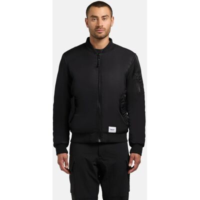 KHUJO Matt glänzende Bomberjacke "Adon" Black XXL KHUJO Matt glänzende Bomberjacke "Adon" Black XXL