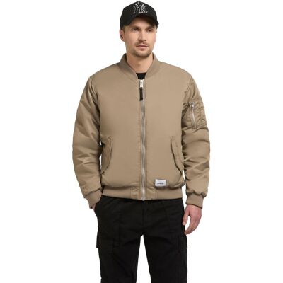 KHUJO Matt glänzende Bomberjacke "Adon" Bomber Beige S KHUJO Matt glänzende Bomberjacke "Adon" Bomber Beige S