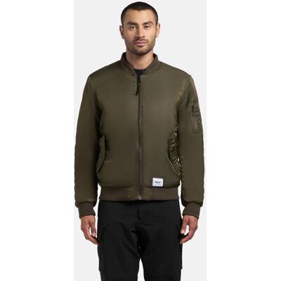 KHUJO Matt glänzende Bomberjacke "Adon" Forest Green XL KHUJO Matt glänzende Bomberjacke "Adon" Forest Green XL