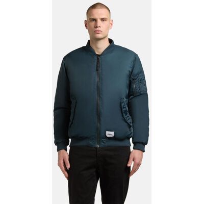 KHUJO Matt glänzende Bomberjacke "Adon" Petrol Blue S KHUJO Matt glänzende Bomberjacke "Adon" Petrol Blue S