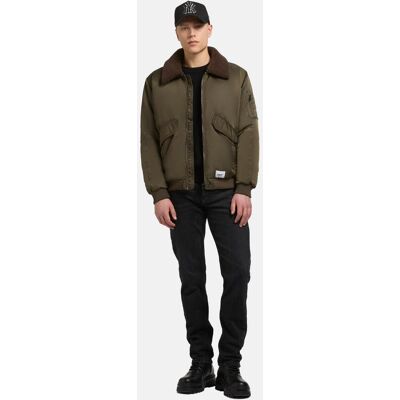 KHUJO Warme Bomberjacke mit abnehmbarem Kunstpelz-Besatz "Ground" Forest Green M KHUJO Warme Bomberjacke mit abnehmbarem Kunstpelz-Besatz "Ground" Forest Green M
