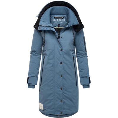 MARIKOO Wintermantel mit Kapuze "Anoukaa 16" Dusty Blue S MARIKOO Wintermantel mit Kapuze "Anoukaa 16" Dusty Blue S