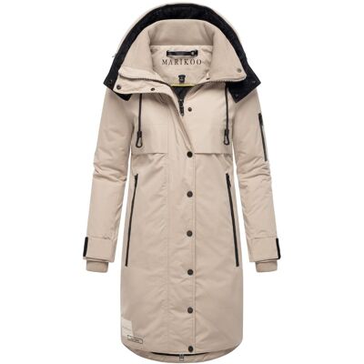 MARIKOO Wintermantel mit Kapuze "Anoukaa 16" Light Taupe S MARIKOO Wintermantel mit Kapuze "Anoukaa 16" Light Taupe S