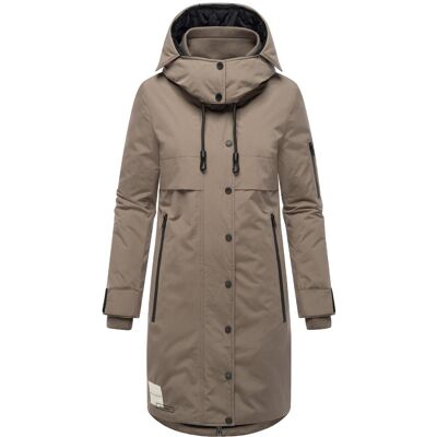 MARIKOO Wintermantel mit Kapuze "Anoukaa 16" Stone Brown M MARIKOO Wintermantel mit Kapuze "Anoukaa 16" Stone Brown M