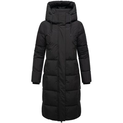 MARIKOO Winter Steppmantel mit abnehmbarer Kapuze "Chumanii XVI" Black S MARIKOO Winter Steppmantel mit abnehmbarer Kapuze "Chumanii XVI" Black S