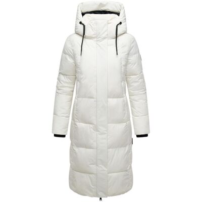 MARIKOO Winter Steppmantel mit abnehmbarer Kapuze "Chumanii XVI" Off White S MARIKOO Winter Steppmantel mit abnehmbarer Kapuze "Chumanii XVI" Off White S