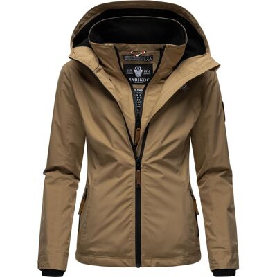 MARIKOO Leichte Übergangsjacke mit Kapuze "Erdbeere" Taupe XXL MARIKOO Leichte Übergangsjacke mit Kapuze "Erdbeere" Taupe XXL