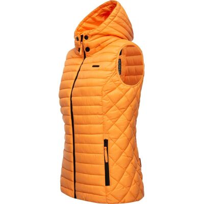 MARIKOO Leichte Steppweste mit abnehmbarer Kapuze "Hasenpfote" Apricot Sorbet XXL MARIKOO Leichte Steppweste mit abnehmbarer Kapuze "Hasenpfote" Apricot Sorbet XXL
