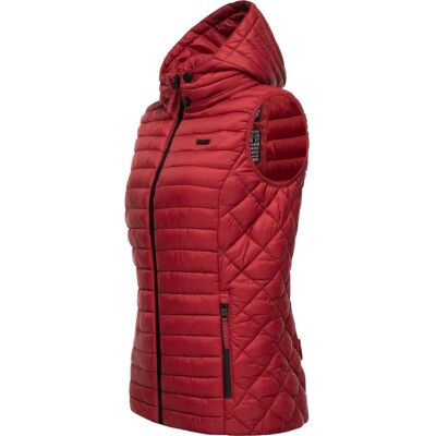 MARIKOO Leichte Steppweste mit abnehmbarer Kapuze "Hasenpfote" Dark Red XS MARIKOO Leichte Steppweste mit abnehmbarer Kapuze "Hasenpfote" Dark Red XS