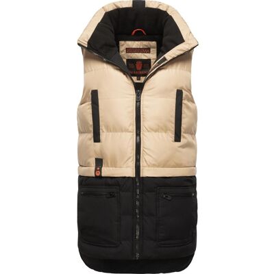 MARIKOO Steppweste "Kiraraa" Beige-Black XXL MARIKOO Steppweste "Kiraraa" Beige-Black XXL