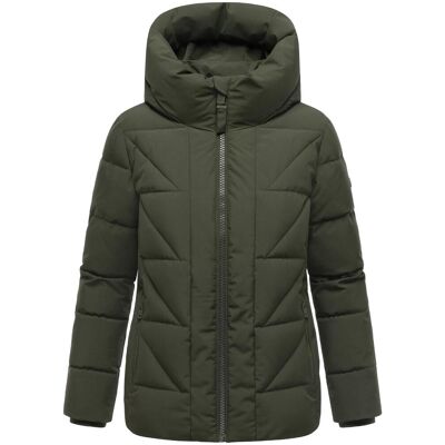 MARIKOO Winter Steppjacke "Kuschelnasee 16" Dark Olive M MARIKOO Winter Steppjacke "Kuschelnasee 16" Dark Olive M