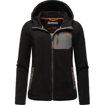 MARIKOO Leichte Fleece Übergangsjacke mit Kapuze "Mount Iwaki" Black XXL MARIKOO Leichte Fleece Übergangsjacke mit Kapuze "Mount Iwaki" Black XXL