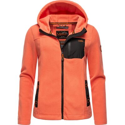 MARIKOO Leichte Fleece Übergangsjacke mit Kapuze "Mount Iwaki" Coral M MARIKOO Leichte Fleece Übergangsjacke mit Kapuze "Mount Iwaki" Coral M