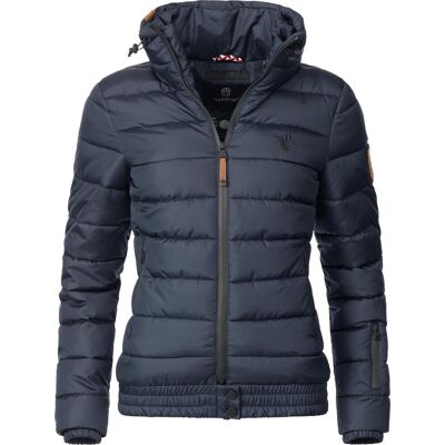 MARIKOO Kurze Winter Steppjacke mit Kapuze "Poison" Blau XS MARIKOO Kurze Winter Steppjacke mit Kapuze "Poison" Blau XS