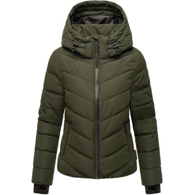 MARIKOO Steppjacke mit Kapuze "Samuiaa XVI" Dark Olive XXL MARIKOO Steppjacke mit Kapuze "Samuiaa XVI" Dark Olive XXL