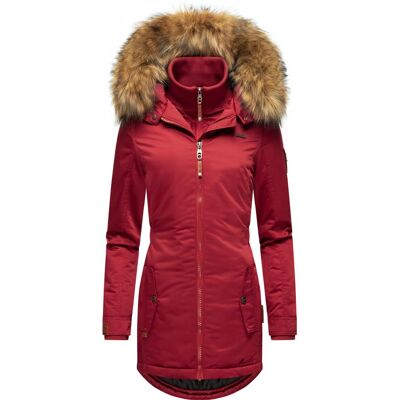 MARIKOO Winterparka mit abnehmbarem Kunstfell "Sanakoo" Blood Red M MARIKOO Winterparka mit abnehmbarem Kunstfell "Sanakoo" Blood Red M
