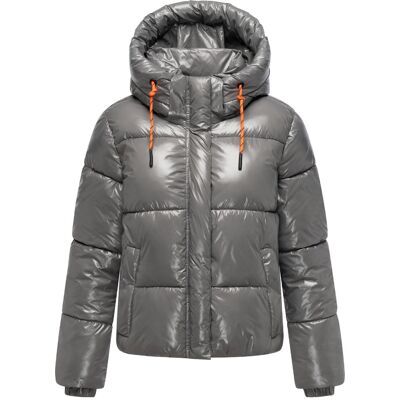 MARIKOO Winter Steppjacke mit abnehmbarer Kapuze "Skyraa 16" Grey XXL MARIKOO Winter Steppjacke mit abnehmbarer Kapuze "Skyraa 16" Grey XXL