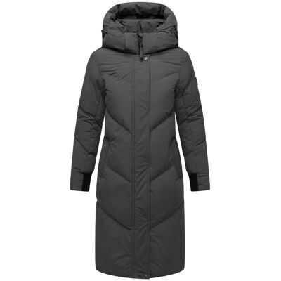 MARIKOO Langer Winter Steppmantel mit abnehmbarer Kapuze "Teonaa 16" Anthracite S MARIKOO Langer Winter Steppmantel mit abnehmbarer Kapuze "Teonaa 16" Anthracite S