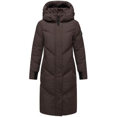 MARIKOO Langer Winter Steppmantel mit abnehmbarer Kapuze "Teonaa 16" Choco S MARIKOO Langer Winter Steppmantel mit abnehmbarer Kapuze "Teonaa 16" Choco S