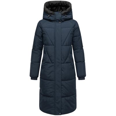 MARIKOO Winter Steppmantel mit seitlichen Gehschlitzen "Yaskaa 16" Navy S MARIKOO Winter Steppmantel mit seitlichen Gehschlitzen "Yaskaa 16" Navy S