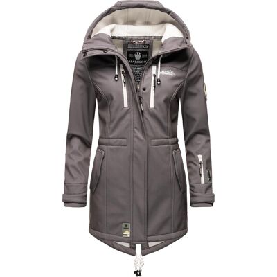 MARIKOO Übergang Softshell-Mantel mit Kapuze "Zimtzicke" Grau L MARIKOO Übergang Softshell-Mantel mit Kapuze "Zimtzicke" Grau L