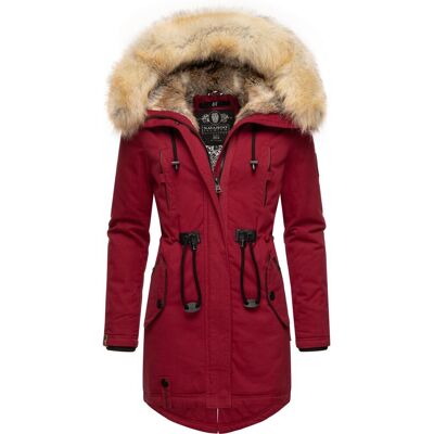 NAVAHOO Winterparka mit Kunstfell-Kapuze "Bombii" Blood Red XS NAVAHOO Winterparka mit Kunstfell-Kapuze "Bombii" Blood Red XS