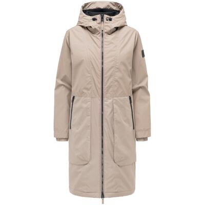 NAVAHOO Leichter Übergangsmantel mit Kapuze "Edelumhang 14" Taupe Grey L NAVAHOO Leichter Übergangsmantel mit Kapuze "Edelumhang 14" Taupe Grey L