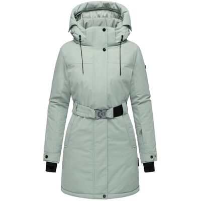 NAVAHOO Parka mit abnehmbarer Kapuze und Taillengürtel "Frostkuss 14" Smokey Mint S NAVAHOO Parka mit abnehmbarer Kapuze und Taillengürtel "Frostkuss 14" Smokey Mint S