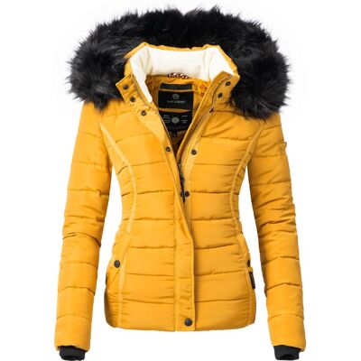 NAVAHOO Gefütterte Steppjacke mit Kapuze "Miamor" Gelb M NAVAHOO Gefütterte Steppjacke mit Kapuze "Miamor" Gelb M