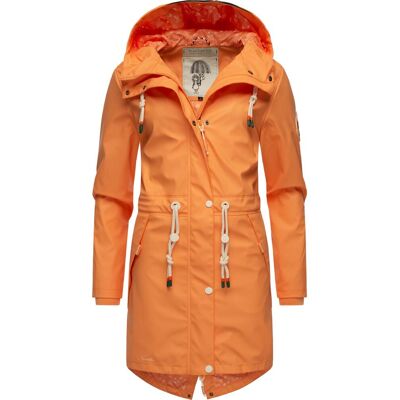 NAVAHOO Langer Regenmantel wasserdicht mit Kapuze "Tropical Stormoo" Apricot Sorbet XS NAVAHOO Langer Regenmantel wasserdicht mit Kapuze "Tropical Stormoo" Apricot Sorbet XS