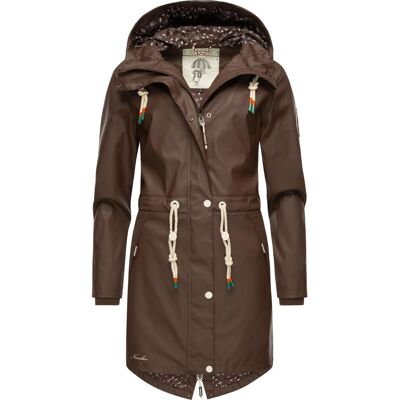 NAVAHOO Langer Regenmantel wasserdicht mit Kapuze "Tropical Stormoo" Dark Choco S NAVAHOO Langer Regenmantel wasserdicht mit Kapuze "Tropical Stormoo" Dark Choco S