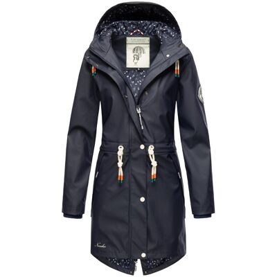 NAVAHOO Langer Regenmantel wasserdicht mit Kapuze "Tropical Stormoo" Navy M NAVAHOO Langer Regenmantel wasserdicht mit Kapuze "Tropical Stormoo" Navy M