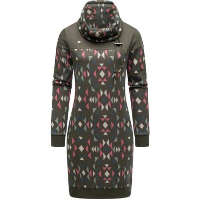 RAGWEAR Jersey Kleid mit Schlauchkragen "Chlloe Aztec YOUMODO" Dark Olive M RAGWEAR Jersey Kleid mit Schlauchkragen "Chlloe Aztec YOUMODO" Dark Olive M