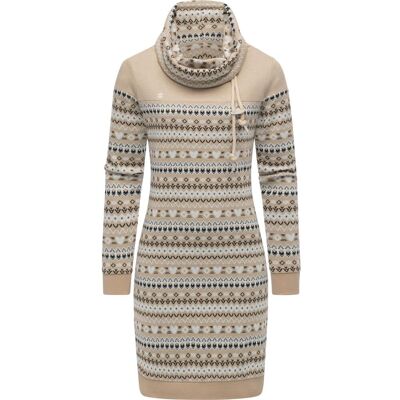 RAGWEAR Jersey Kleid mit Schlauchkragen "Chlloe Jacquard YOUMODO" Beige L RAGWEAR Jersey Kleid mit Schlauchkragen "Chlloe Jacquard YOUMODO" Beige L