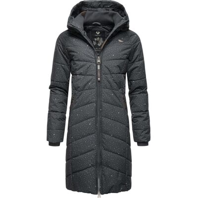 RAGWEAR Langer Winter Steppmantel "Dizzie Coat Print" Dark Grey S RAGWEAR Langer Winter Steppmantel "Dizzie Coat Print" Dark Grey S