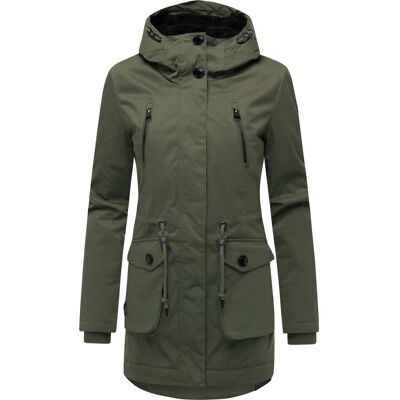 RAGWEAR Winterparka mit auffälligen Taillenkordeln "Ellsa YOUMODO" Dark Olive M RAGWEAR Winterparka mit auffälligen Taillenkordeln "Ellsa YOUMODO" Dark Olive M