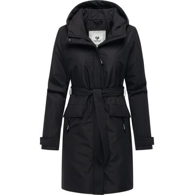 RAGWEAR Wasserdichter Wintermantel mit Bindegürtel "Horatia Warm YOUMODO" Black S RAGWEAR Wasserdichter Wintermantel mit Bindegürtel "Horatia Warm YOUMODO" Black S