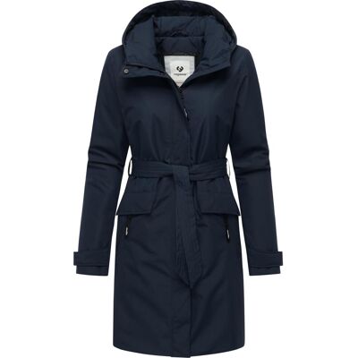 RAGWEAR Wasserdichter Wintermantel mit Bindegürtel "Horatia Warm YOUMODO" Navy S RAGWEAR Wasserdichter Wintermantel mit Bindegürtel "Horatia Warm YOUMODO" Navy S